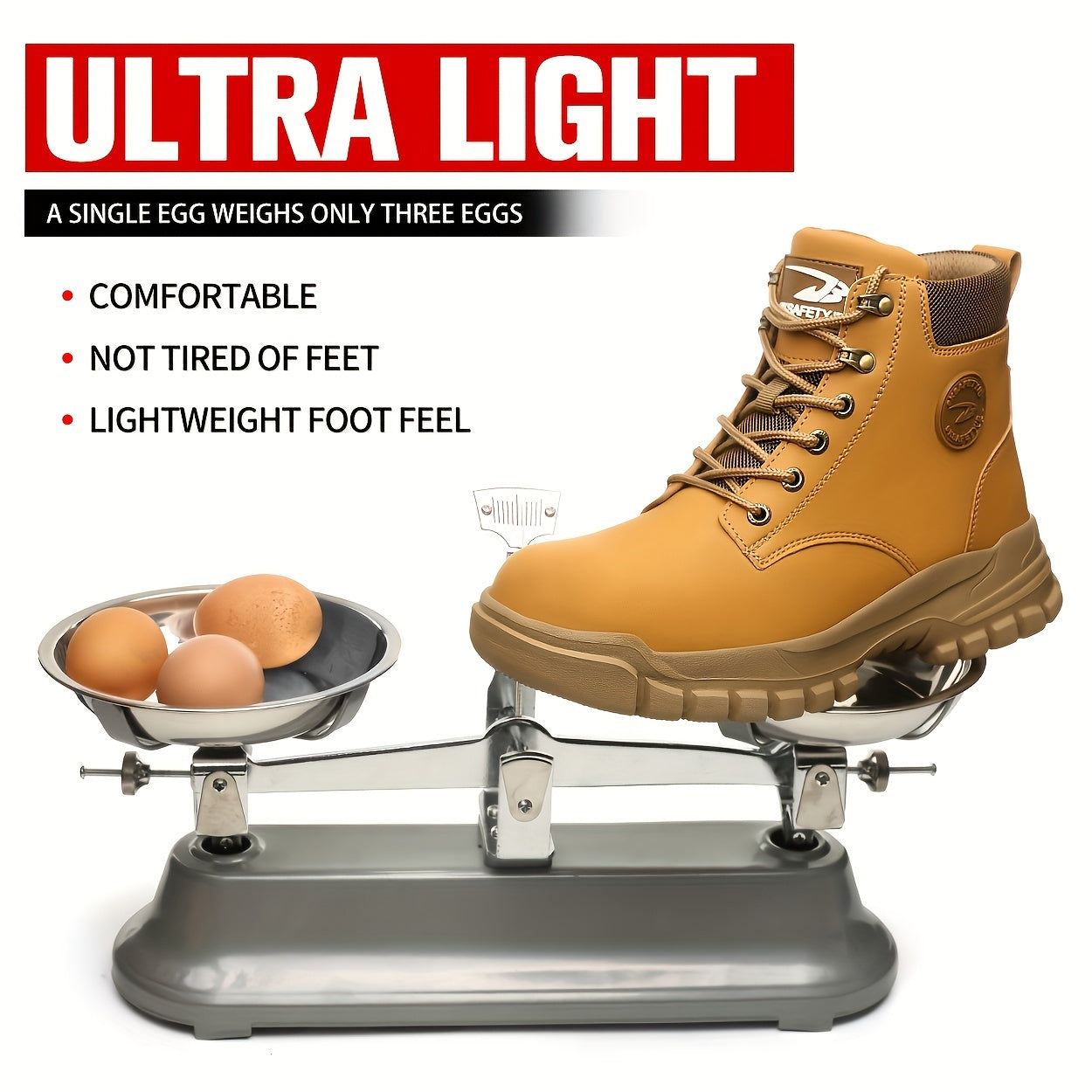 Men's Work & Safety Boots - Steel Toe Protection & Puncture Resistant 371941