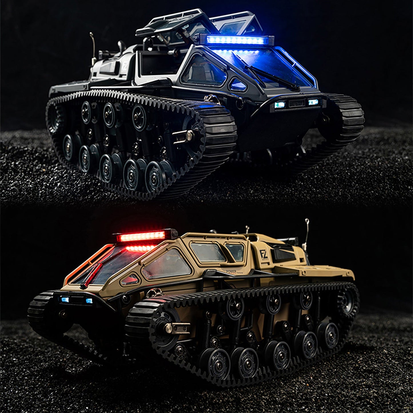 Full-Proportional RC Tracked Tank with LED Lights – Alloy Door Open Military War Vehicle All-Terrain Off-Road Remote Control Tank for Kids Adults, 1 or 2 Battery Options, Best Birthday Gift