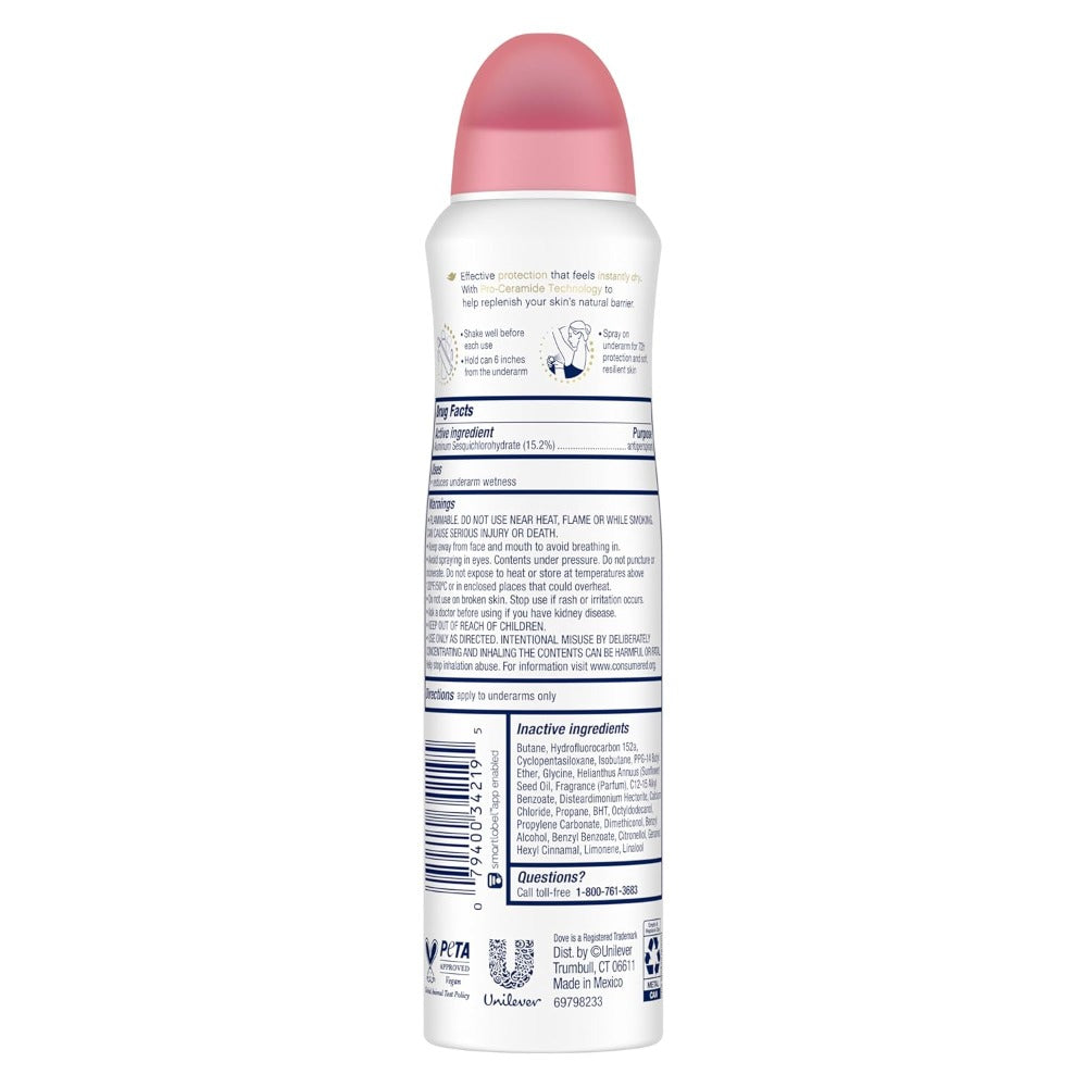 Pomegranate & Lemon Verbena Body Spray for Women Dove Go Fresh 150ml Long Lasting Freshness Quick Dry Invisible No White Marks Non-Sticky Lightweight Daily Deodorant Spray for Gym Travel 5oz