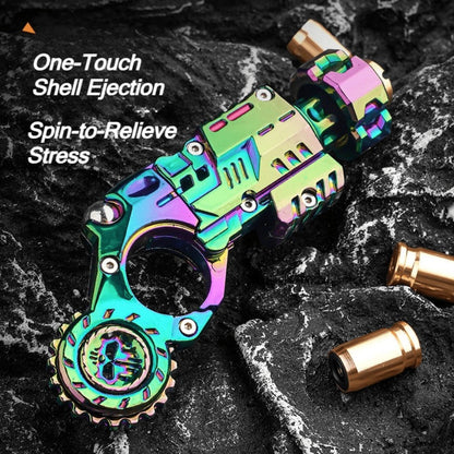 3-in-1 Alloy Fingertip Gun EDC Stress Relief Toy 26pcs Set – Metal Finger Slider Clicker Soft Bullet Launcher for Adults Focus Anxiety Relief Office Gaming Travel Gift for Men