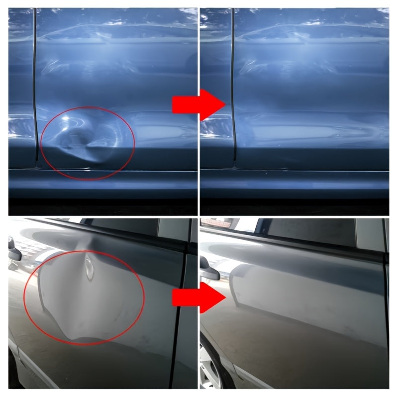 Car Paint-Free Repair Kit - T-Strip Repair Kit, with Suction Cup Wire Drawing Board, Used for Car Body Repair, Hail Damage, Small Dents, Refrigerator Door Knocking