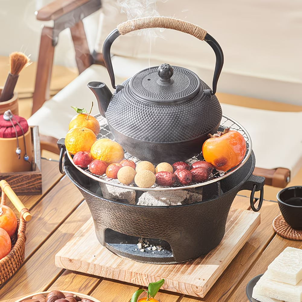 Tabletop Charcoal Grill 10.25 Inch - Portable BBQ Grill with Cooking Grate, Compact Outdoor Barbecue for Camping, Picnic, Patio, Backyard, Beach & RV Trips, Lightweight & Easy to Set Up