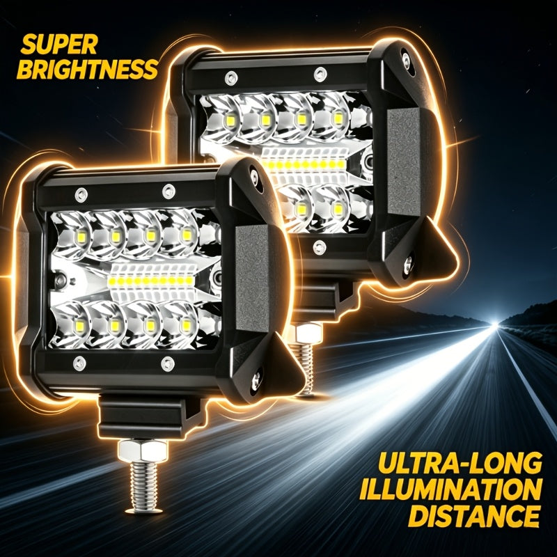 4.3/6.3 Inch LED Lights Super Bright, for Electric Vehicles, Motorcycles, Off-road Pickups, Ships, Super High Brightness Off-road Lights, Motor Vehicle Exterior Lighting, Improve Visibility During Night Driving Perfect Gift for Father's Day