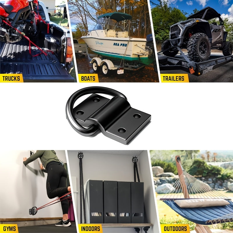 Four Heavy-Duty Steel D-Rings Hold The Anchor, While Extremely Durable Surface-Mounted Hooks Keep The Cargo in Place Within The Trailer And Truck Compartment