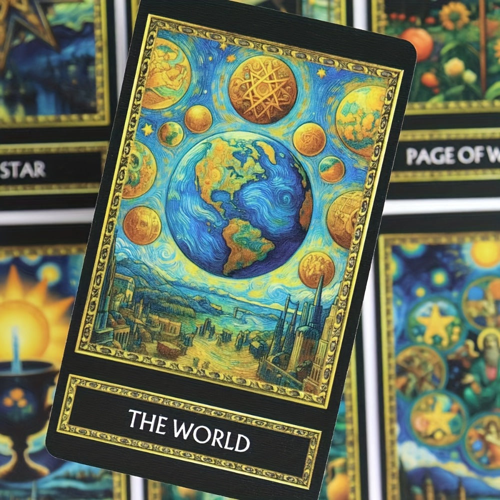 Van Gogh Tarot Cards 78 Card Deck – Art-Inspired High Quality Paper Divination Tool for Adults Teens Beginners Collectors Spiritual Gift Idea Ages 14+