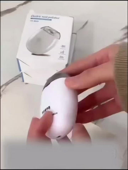 Electric Nail Clipper 2-in-1 Rechargeable USB Nail Trimmer Grinder Polisher Multifunctional Nail Care Tool for Adults 500mAh Lithium Battery Integrated Trimming Polishing Home Travel White