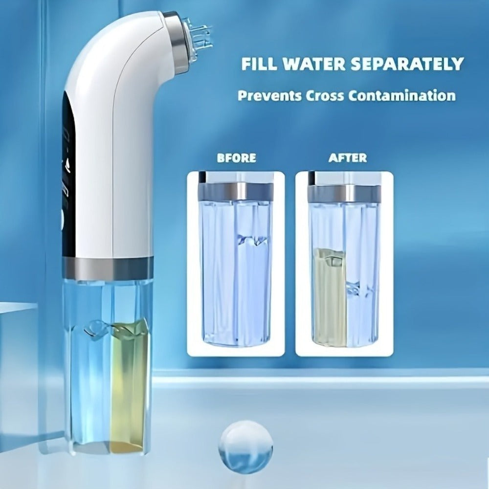 Pore Vacuum Blackhead Remover – 6 Interchangeable Heads & 3 Suction Levels, USB Rechargeable Electric Pore Cleaner, Visible Deep Cleansing Facial Extractor for Men & Women, All Skin Types
