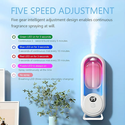 Aromatherapy Diffuser with Essential Oils 2-in-1 Humidifier - Hotel Scent Home Fragrance Machine with Natural French Essential Oils, Ultrasonic Spray, LED Ambient Light, Whole House Air Freshener for Bedroom, Living Room, Office