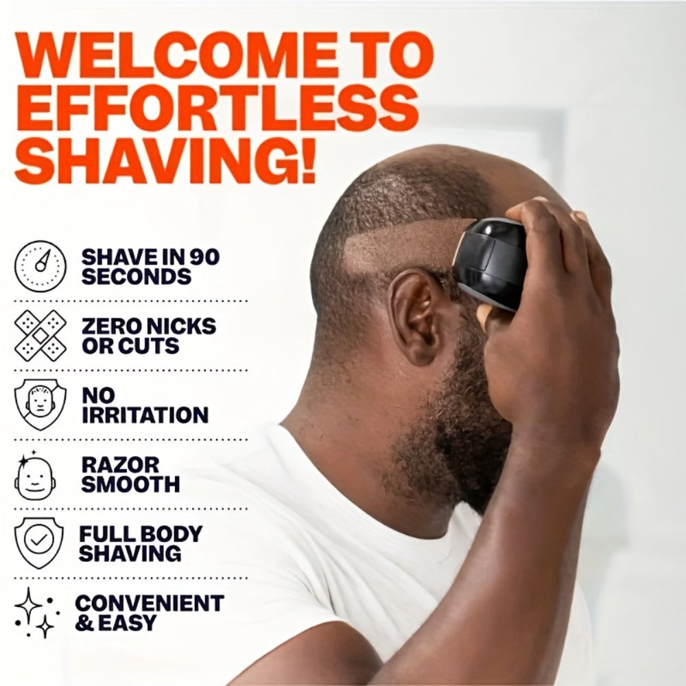 5-in-1 Electric Shaver Kit for Men Wet Dry Rotary Shaver — Bald Head Beard Nose Ear Trimmer with Digital Display, Cordless Rechargeable with Travel Bag & Cleaning Brush