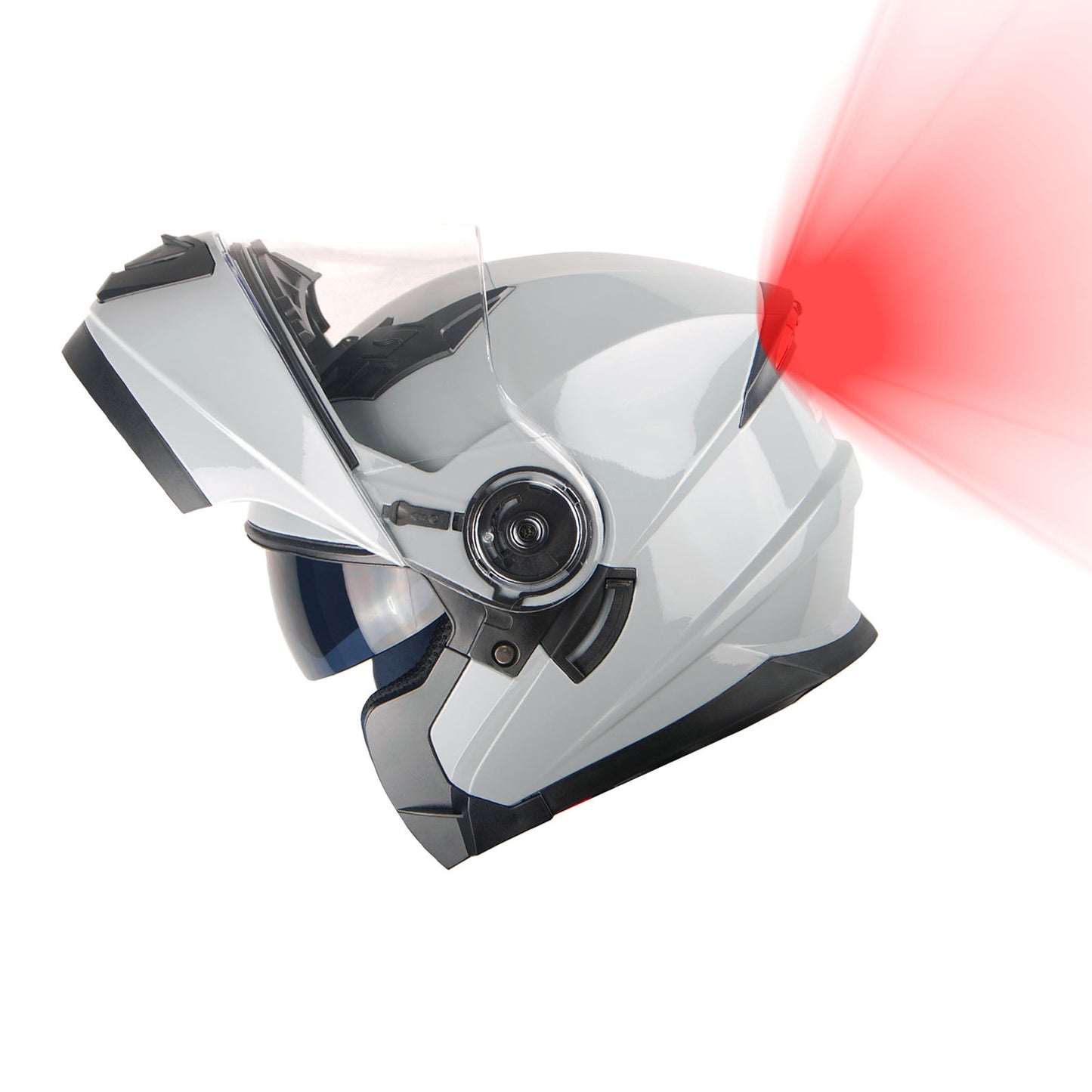 Motorcycle Modular Full Face Dual Visor Helmet Sun Shield Optional LED Tail Light: Modular901