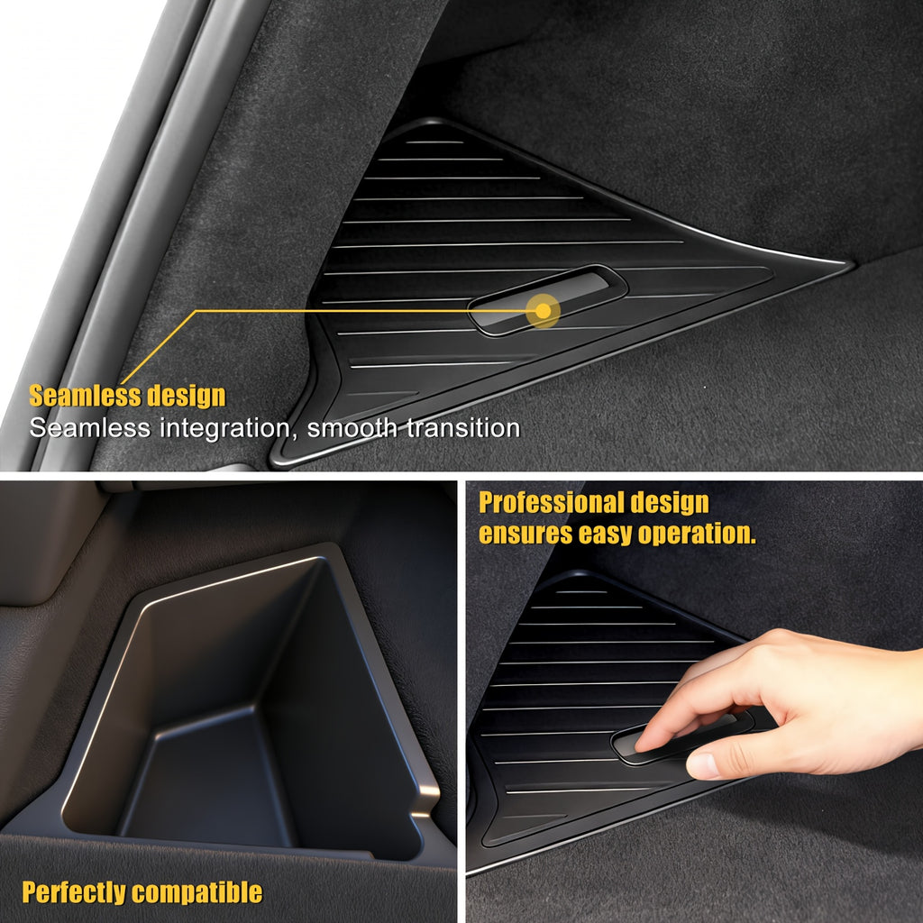 TPE for TESLA Model Y Trunk Storage Bin With Lids | Perfect For 2025-2026 Juniper Rear Cargo Container| Scratch-Resistant Trunk Organizer For Tesla Model Y Accessories| Model Y Juniper Accessories