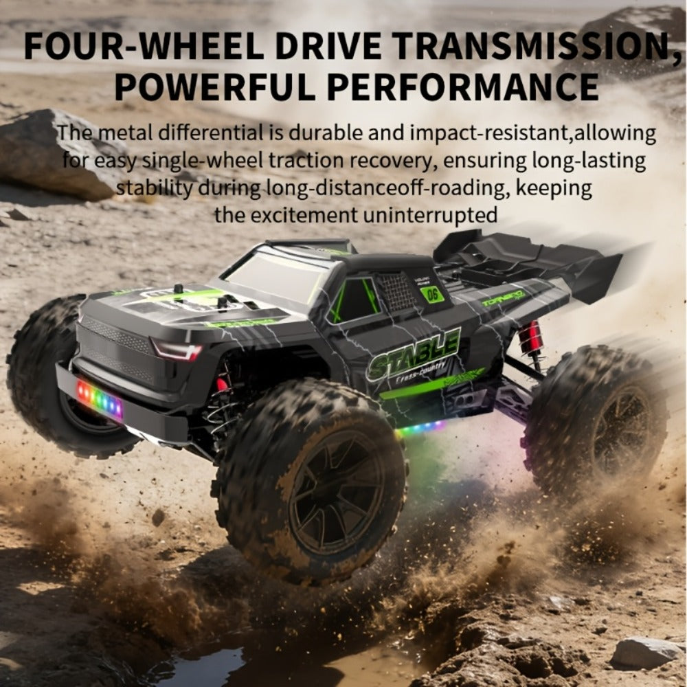 High Speed RC Off-Road Car 70KM/H Brushless Motor 1:14 1:16 Scale – 4WD All-Terrain Remote Control Monster Truck Dual Battery Option for Boys Kids Adults, Best Birthday Christmas Gift