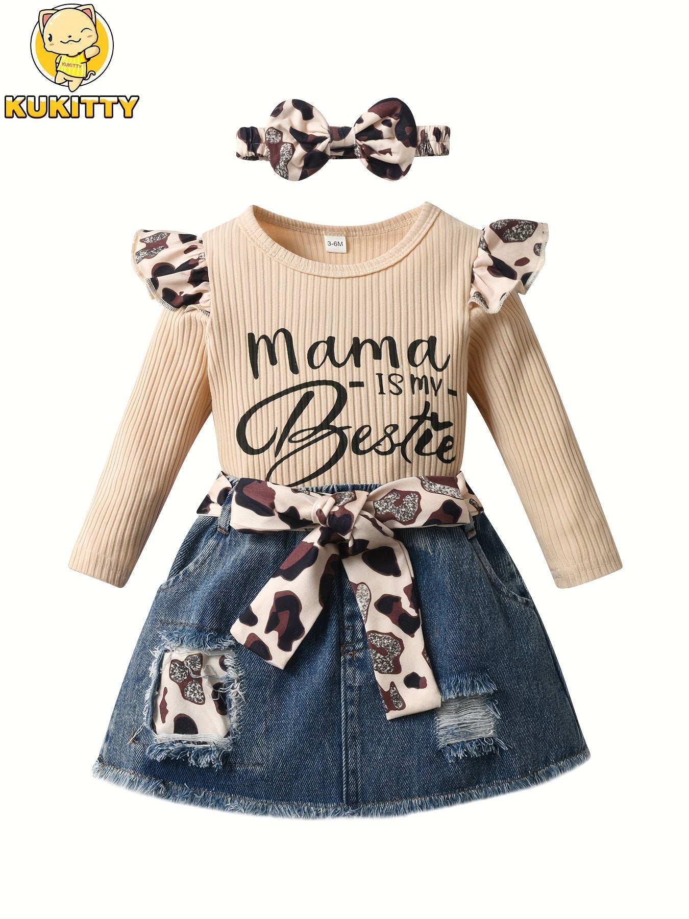 Baby Girl Graphic Outfit Set - Long Sleeve
