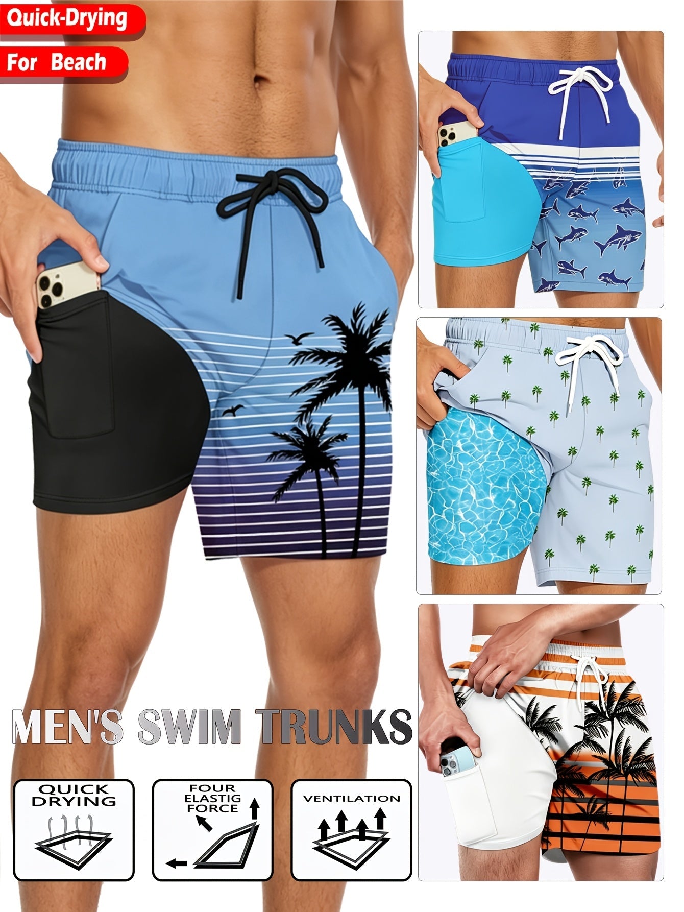 Men's Swimwear - Graphic Style 13957