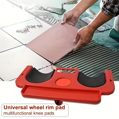 Rolling Knee Creeper Pad with Built-In Tool Tray – ABS High-Impact Frame, Cushioned Kneeling Pad for Car Repairs, Carpentry & Flooring, 11 Color Options