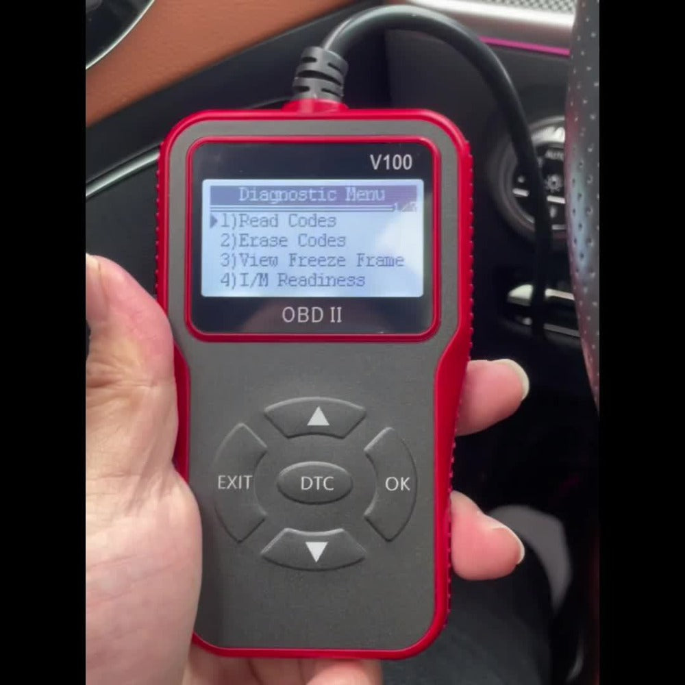 OBD2 Scanner V100 USB Powered - Engine Fault Code Reader & Diagnostic Tool for All 1996+ Vehicles | No Battery Required, Up to 36V