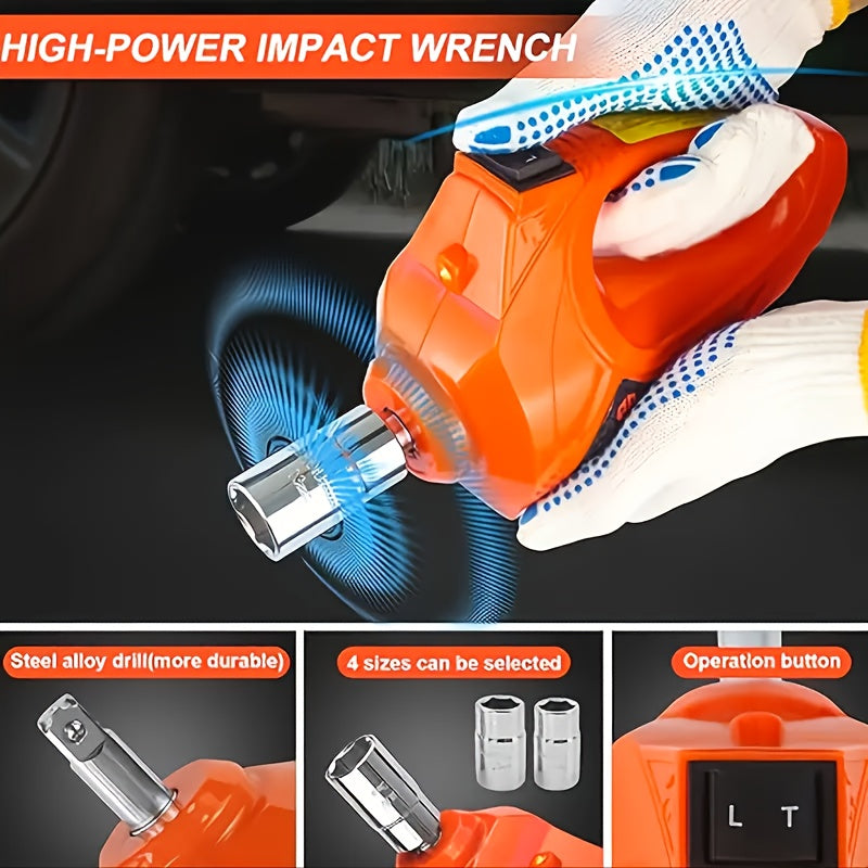 Electric Car Jack | 5 Ton/11023 LBS | Hydraulic Jack Lift with Electric Impact Wrench, Built-in Inflatable Pump, And LED Light | for SUV MPV Sedan Truck | Garage Repair