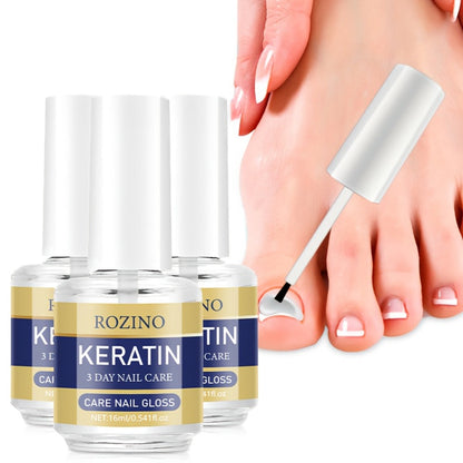 Keratin Nail Polish Strengthener 3pcs – Aloe Vera & Lavender Moisturizing Treatment for Dry Brittle Peeling Nails, Instant Hydration, Korean Skincare Formula, Natural Nail Care for Hands & Fingernails