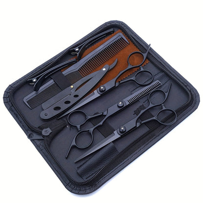 Hair Cutting Scissors Set 6 Inch Stainless Steel with Thinning Shears & Barber Comb – Colorful Professional Hairdressing Shears Kit for Men Women Salon Home
