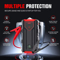 All-In-One Roadside Hero: Jump Starter for Car, 5000A Jump Starter with SOS Strobe Light, Emergency Window Breaker And Dual USB Quick Charge, DC Output 12V/8A