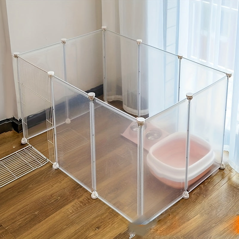 Modular Pet Playpen with Door – Indoor Exercise Pen & Fence for Small Dogs, Cats & Rabbits | 10, 12 & 16 Panel Sets