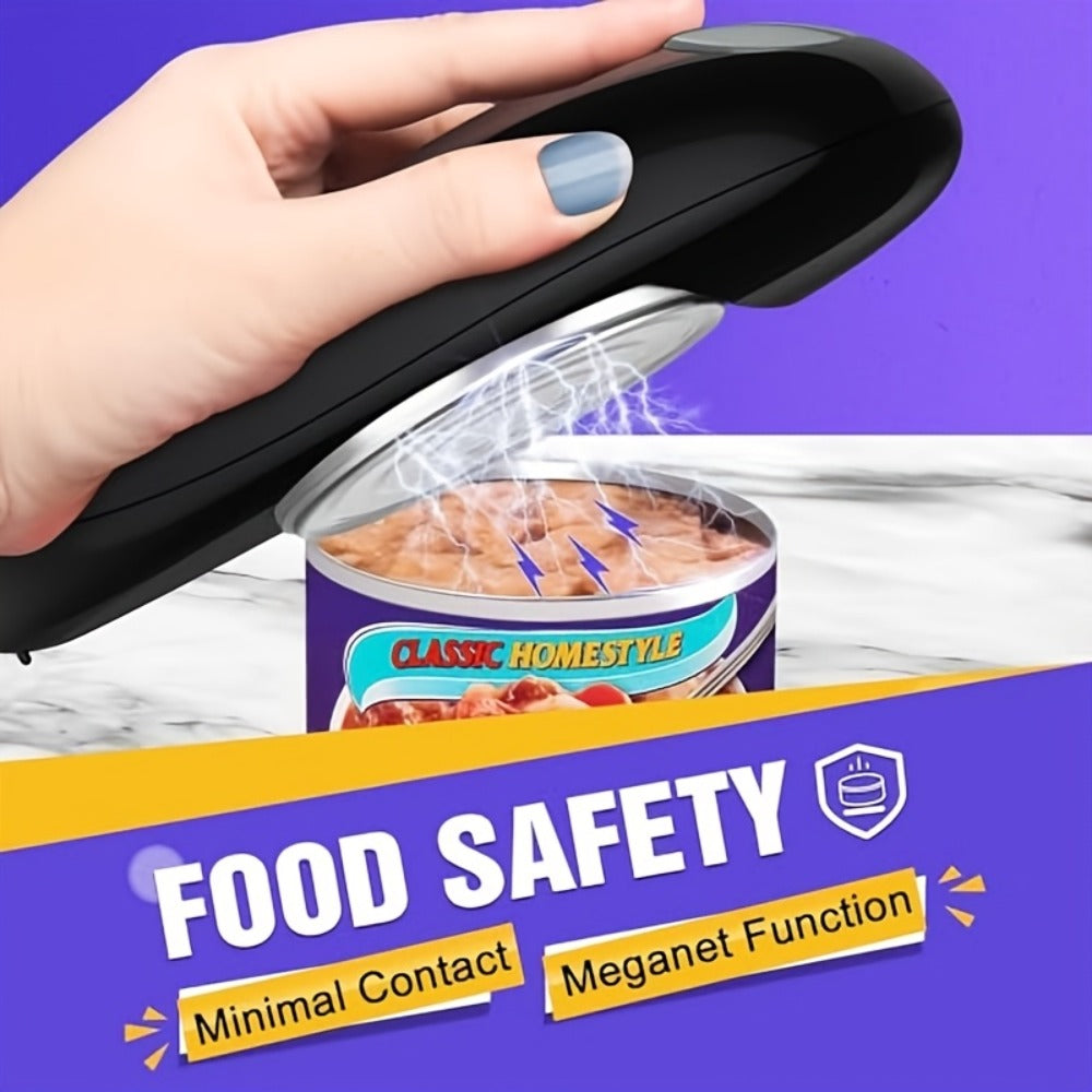 Electric Can Opener One-Touch Automatic – Safe Smooth Edge, Hands-Free Magnetic Lid Lift, Easy Open for Seniors & Arthritis, Universal Fit, Perfect Holiday Gift