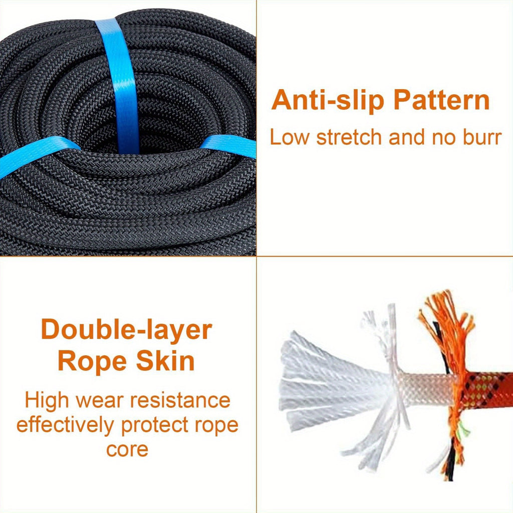 ERFEI 1/2 Inch 100Ft/150Ft/200Ft Double Braided Polyester Nylon Rope, Heavy-Duty Nylon Rope for Anchoring, Cargo Handling, Towing, And Sailing