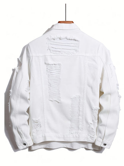 Men's Relaxed Denim Single-Breasted Jacket Everyday 773