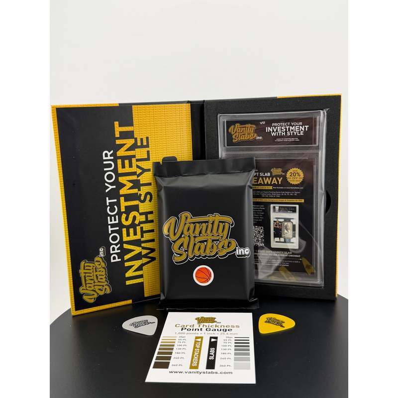Basketball Random Card in Vanity Slab Display – Mystery Collectible with Rookies, Stars, Inserts & Signature-Style Cards | Panini & Topps | Premium Gift for Basketball Fans & Collectors