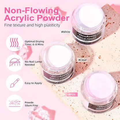 Acrylic Nail Kit Full Set with Electric Nail Drill Machine Acrylic Powder Liquid Monomer Nail Tips UV LED Lamp Art Decoration & Manicure Tools - Complete Beginner Professional Starter Kit