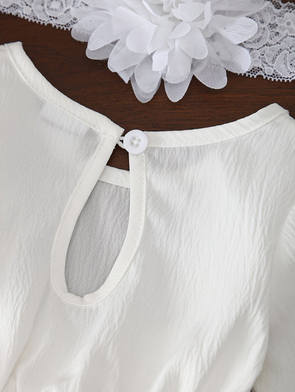 Baby Girls Outfit Set - Floral Lace Style 58821