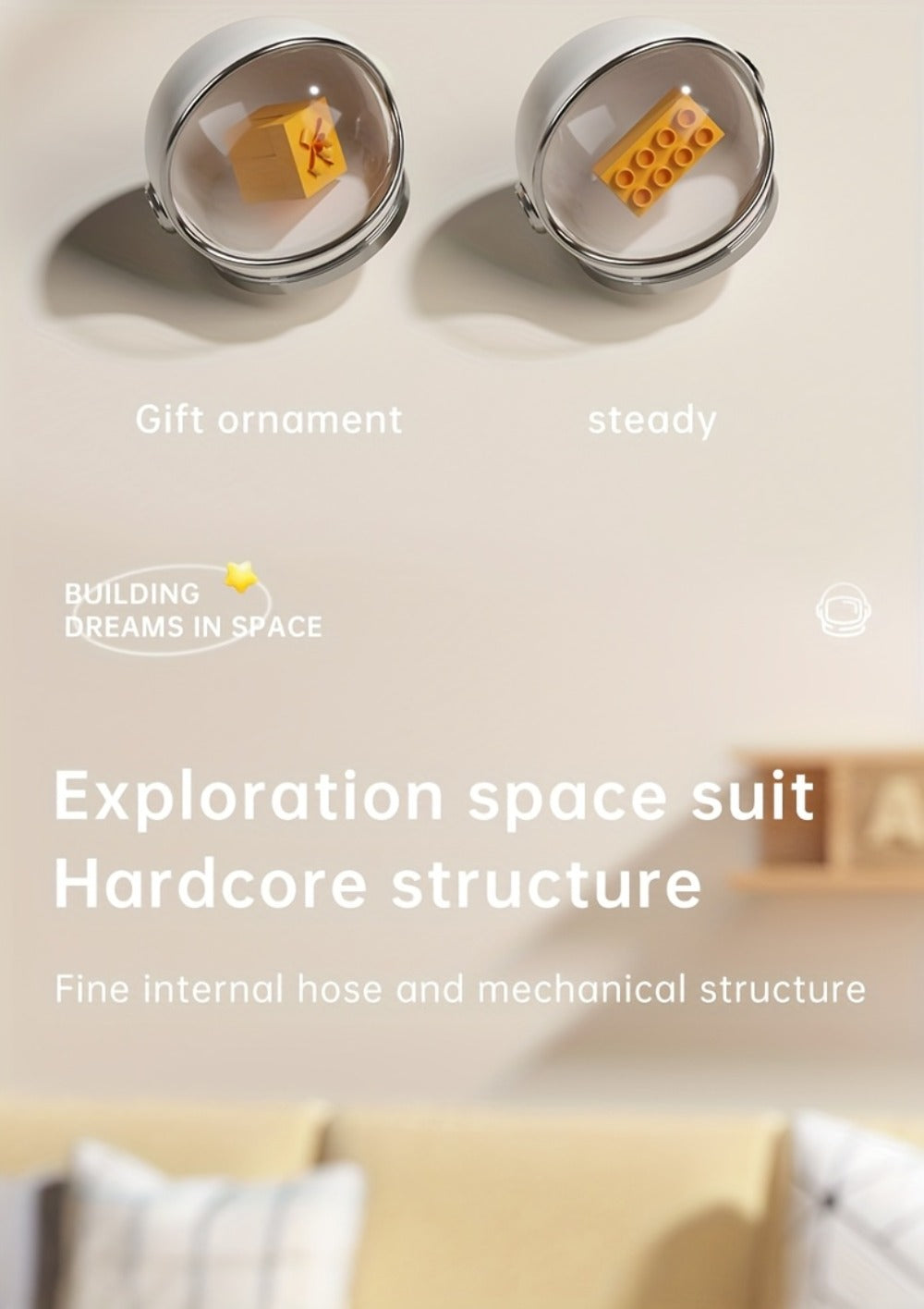Astronaut Space Building Blocks 623 Piece Micro Particle DIY Kit – Space-Themed Mini Bricks ABS Assembly Desk Decor Stress Relief Gift for Boys Girls Teens Adults Birthday Easter Christmas