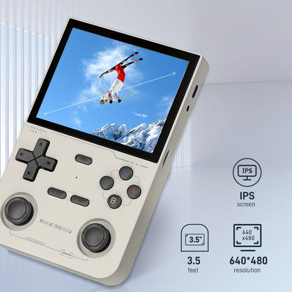 Portable Handheld Game Console Open Source 3.5 Inch IPS Screen 64GB TF Card Pre-Installed Emulator Ultra Long Battery OTG – Retro Gaming Handheld for Kids & Adults