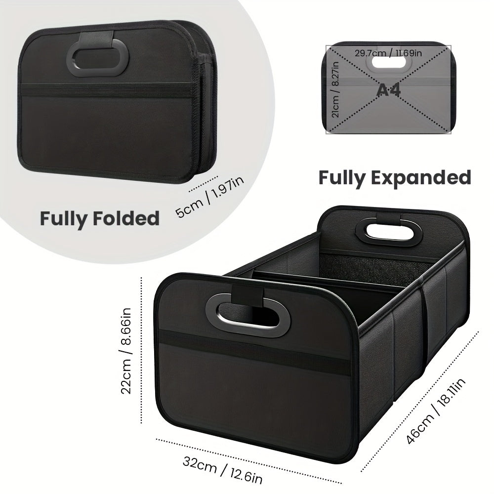 Foldable Car Storage Box, Portable And Durable with Handle, Suitable for All Cars, Suvs, And Minivans, Ideal for Indoor And Outdoor Storage