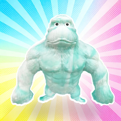 Stretchy Gorilla Fidget Toy Squishy Squeeze Monkey – PVA Sponge Sensory Stress Relief Toy for Kids & Adults, 5 Colors, Easter Basket Stuffer, Christmas Stocking Stuffer, Party Favor