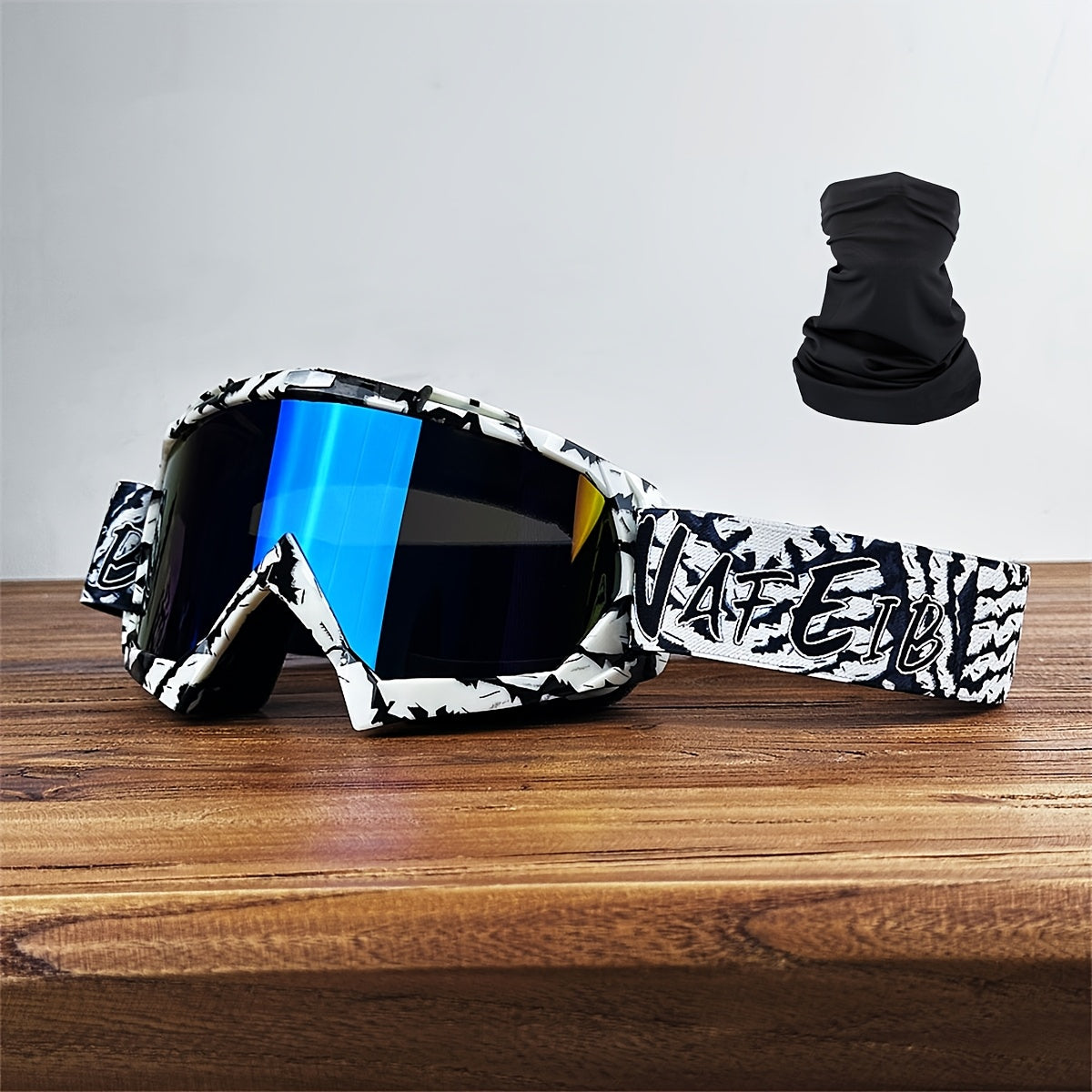 Ski Goggles Set with Black Headband – TPU Frame PC Lens Mirror Coating, Thick Foam Pad, Adjustable Strap, 28+ Color Styles, Adult Snow Goggles for Skiing & Snowboarding, Great Gift