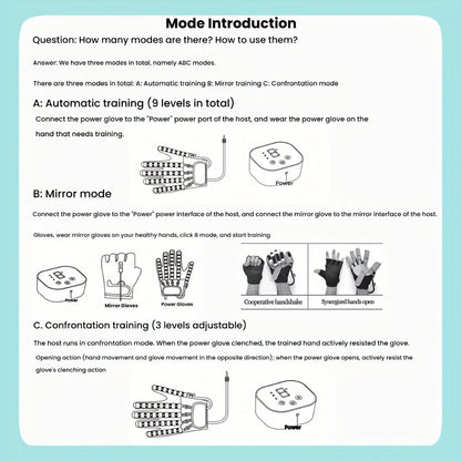 Rehabilitation Robot Gloves for Hand & Finger Training, Air Pressure Finger Exercise Device with LCD Touch Screen, Stroke Recovery & Finger Separation Rehab Glove for Elderly, Left or Right Hand M-XXL