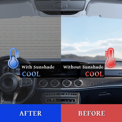 1pc Skull Pattern Car Windshield Sunshade - Front Window Sunshade with 4 Suction Cups, Universal Design, Effectively Keeps The Car Cool