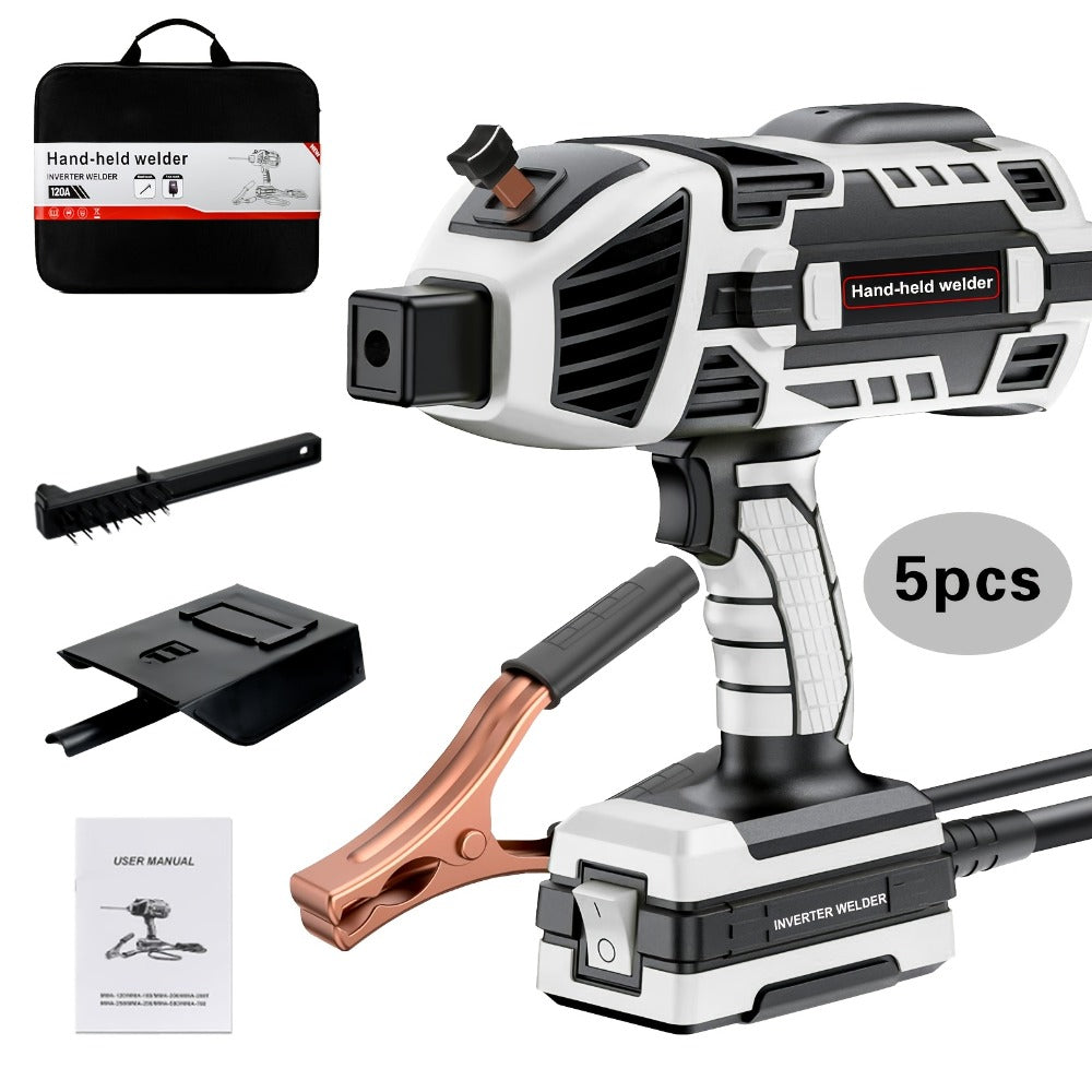 Portable ARC Welder 110V IGBT Inverter – 6-Level Adjustable Current 20-120A, Handheld MMA Stick Welder with Auto Protection, Remote Control & Full Accessories