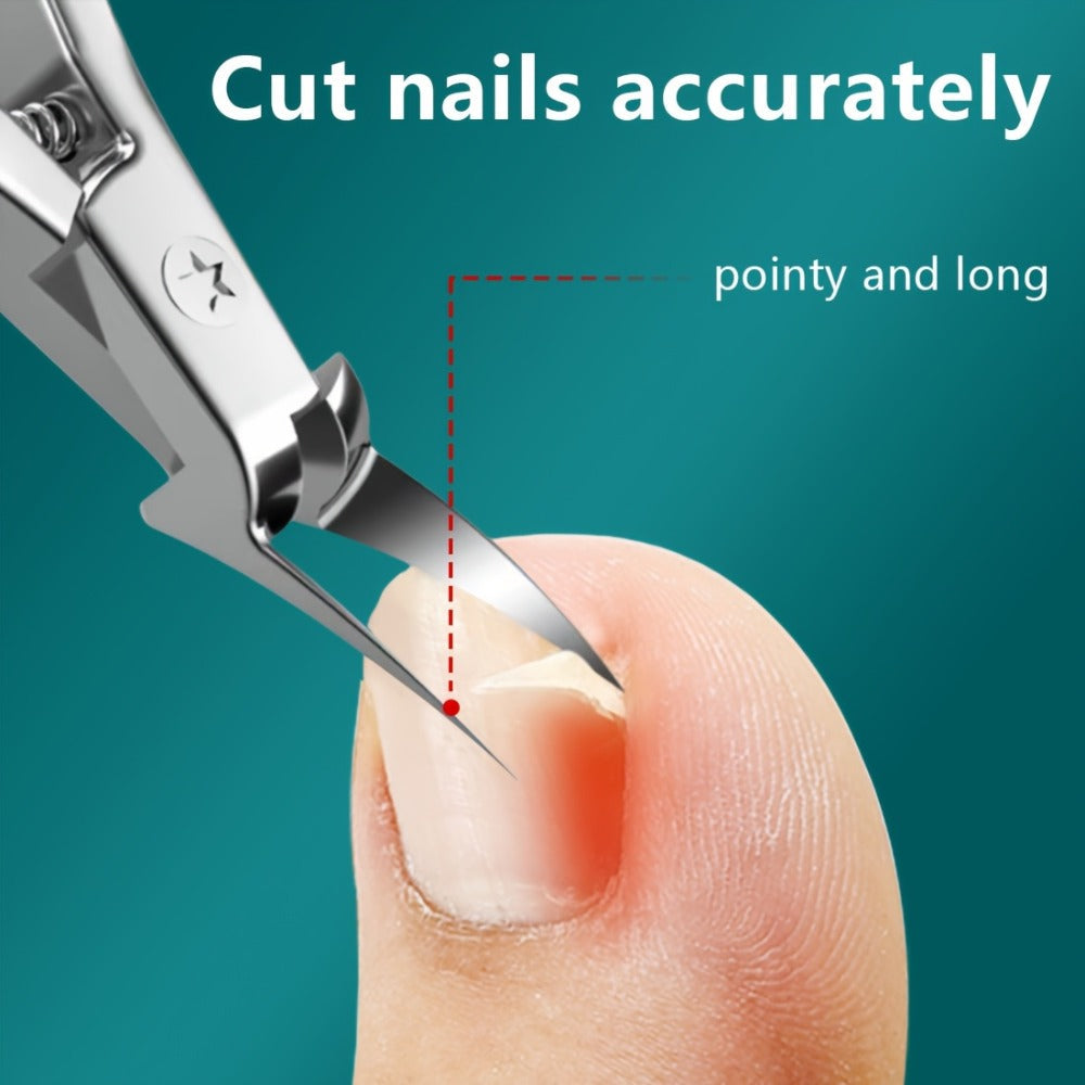 Ingrown Nail Clippers 4CR13 Stainless Steel Professional with Extended Blade & Open Jaw Design – Precision Cuticle Scissors & Dead Skin Trimmer for Thick Nails | Nail Art Tool for Men & Women