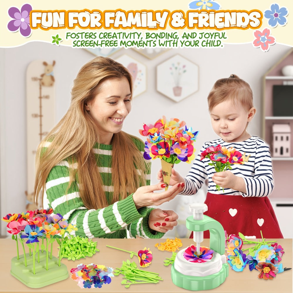 Build Your Own Flower Bouquet Kit for Kids – DIY Arts and Crafts Flower Toy Creative Activity, Educational Gift for Girls Boys Toddlers Ages 3 4 5 6