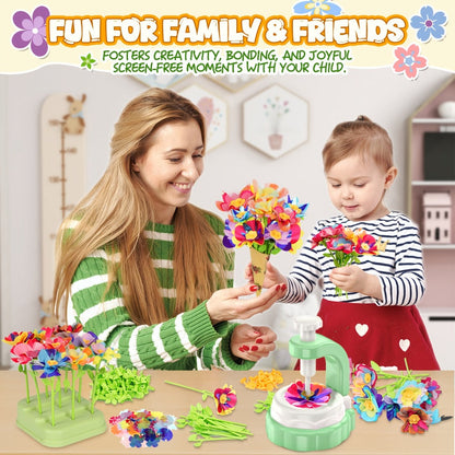 Build Your Own Flower Bouquet Kit for Kids – DIY Arts and Crafts Flower Toy Creative Activity, Educational Gift for Girls Boys Toddlers Ages 3 4 5 6