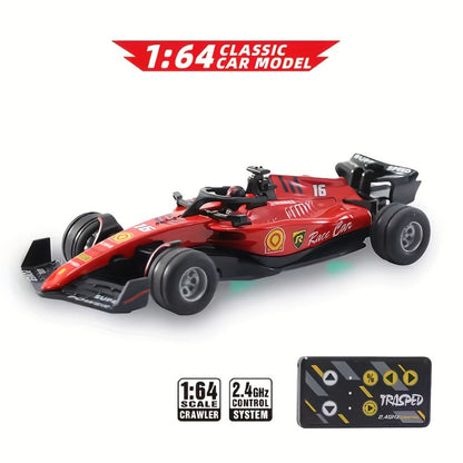 Mini RC Racing Car 1:64 Scale 2.4G Alloy Die-Cast 4WD Drift Toy Car with Lights & Adjustable Speed – Indoor Outdoor RC Car for Boys | Collection Gift Set | Best Birthday Christmas Party Toy