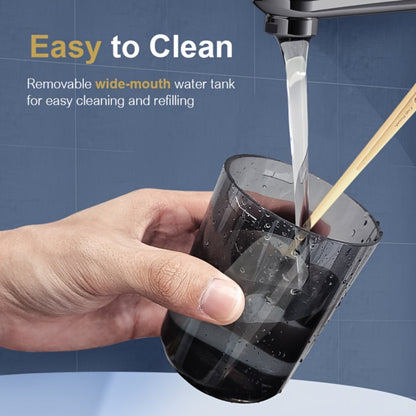 Water Flosser Cordless Oral Irrigator 4 Modes 4 Nozzles Rechargeable IPX7 Waterproof Portable Deep Cleaning Gum Care Dental Hygiene for Braces Travel Home Gift Black