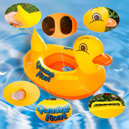 Inflatable Duck Pool Float with 2 Handles – Cute Animal Swim Ring for Kids & Adults, Durable PVC Summer Water Toy for Pool Lake Beach River Party, 1-Pack, 2-Pack or 4-Pack