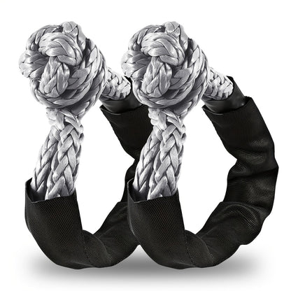 Soft Shackle 41,000 lb Breaking Strength Synthetic UHMWPE Recovery Rope with Protective Sleeve – Heavy Duty Tow Shackle for Off-Road Truck Jeep SUV UTV ATV, 1 & 2 Pack