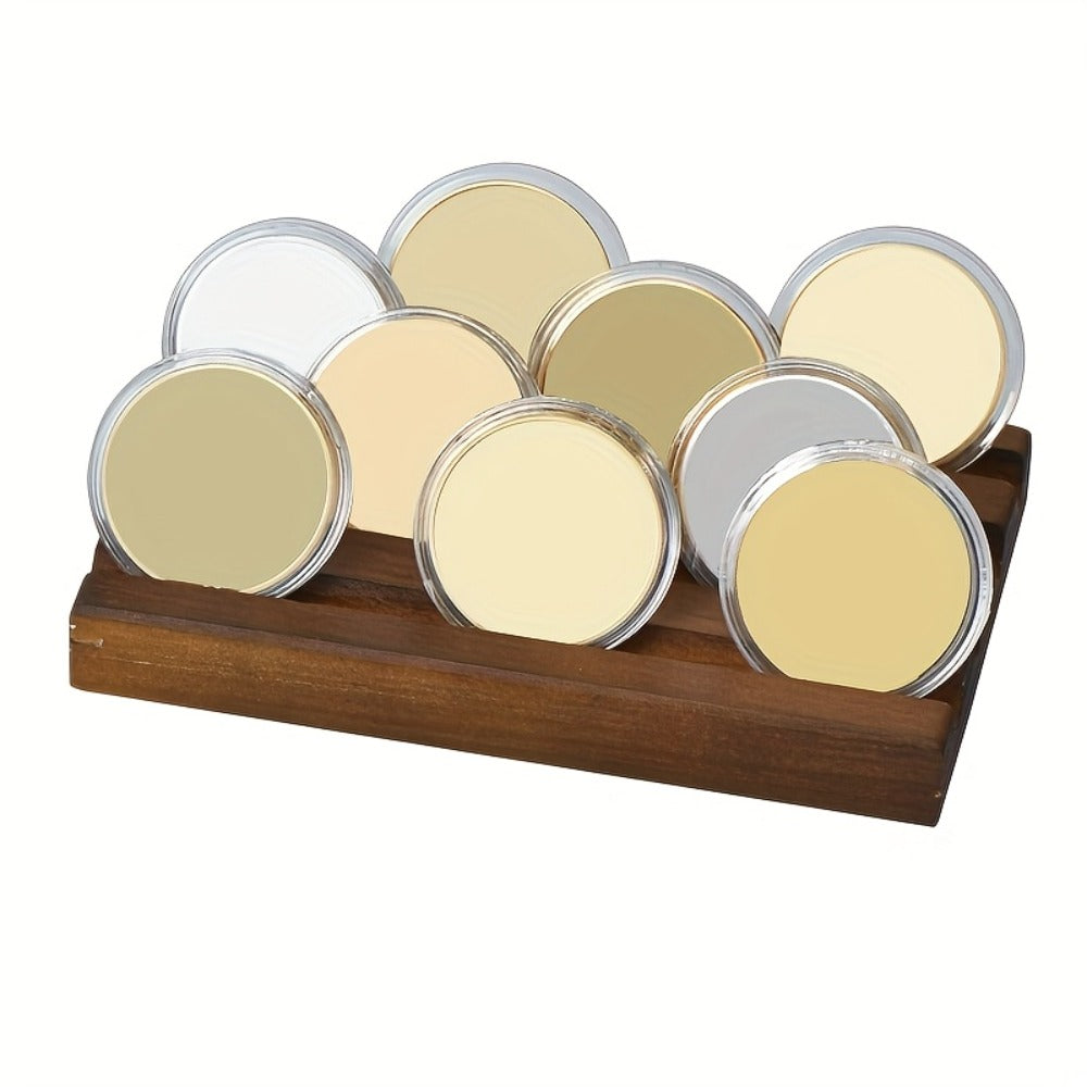 Challenge Coin Display Case 4-Row Solid Wood Rack Holder – Military Coin Stand for Home Office Wall Decor, Commemorative Coin Organizer, Meaningful Gift for Veterans Collectors