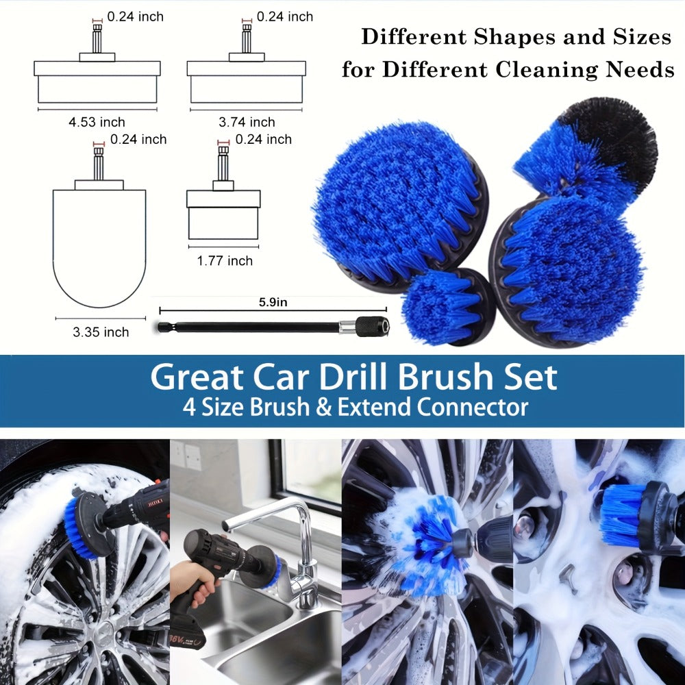 26-Piece Car Detailing Kit – Complete Car Cleaning Brush Set with Drill Brushes, Wheel Brush, Wash Mitt, Cleaning Gel & Squeegee for Interior, Exterior & Wheels