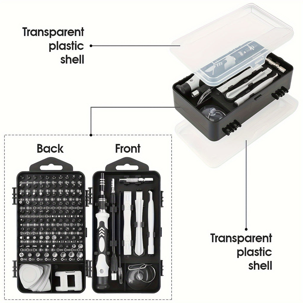 [Upgrade Screwdriver Set] 115-in-1 Upgrade Screwdriver Set| Strong Magnetic High Hardness Multifunctional Disassembly Complete Set of Tools with Special-shaped Bits