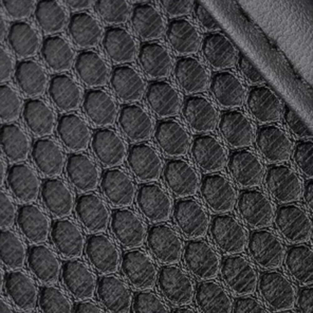 PU Leather Car Seat Back Organizer – Multi-Pocket Backseat Storage Bag with Mesh Pockets, Laptop Holder & Foldable Design for Car Interior Travel Accessories, Black